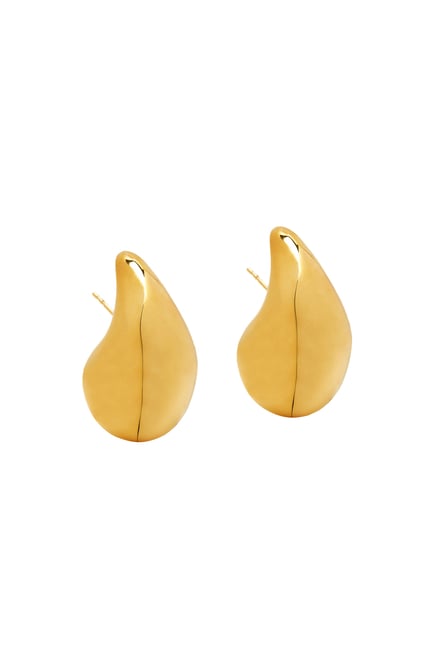 Small Drop Earrings, 18k Gold-Finish Sterling Silver